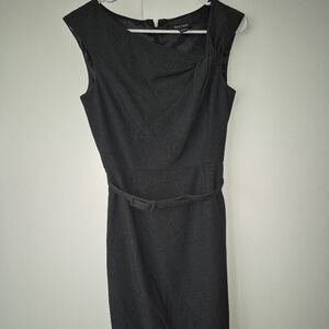 White House Black Market Black Asymmetrical Sheath Dress